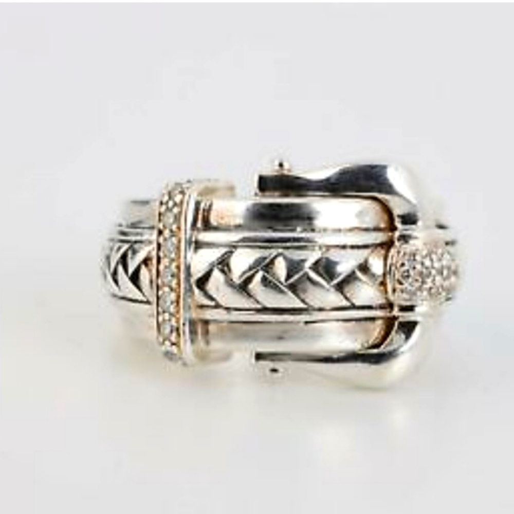 Scott Kay buckle ring size 7
